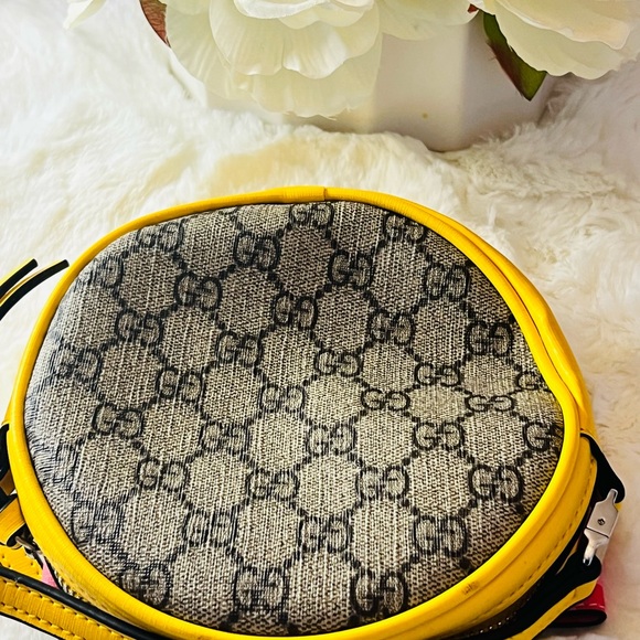 Gucci‎ Kids GG|Supreme Mini Crossbody Bag Beige Canvas Leather|Authentic - Picture 12 of 13